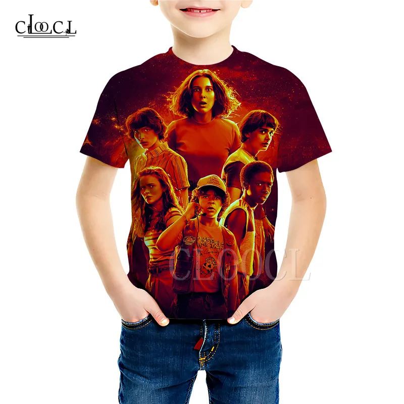 Футболки для всей семьи с надписью Stranger Things классический свитшот 3D принтом