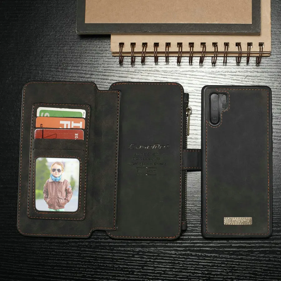 

CaseMe Leather Case For Samsung Galaxy Note 10 PLUS New Flip Luxury Card Wallet Cover Business Phone Case For Samsung Note 10+