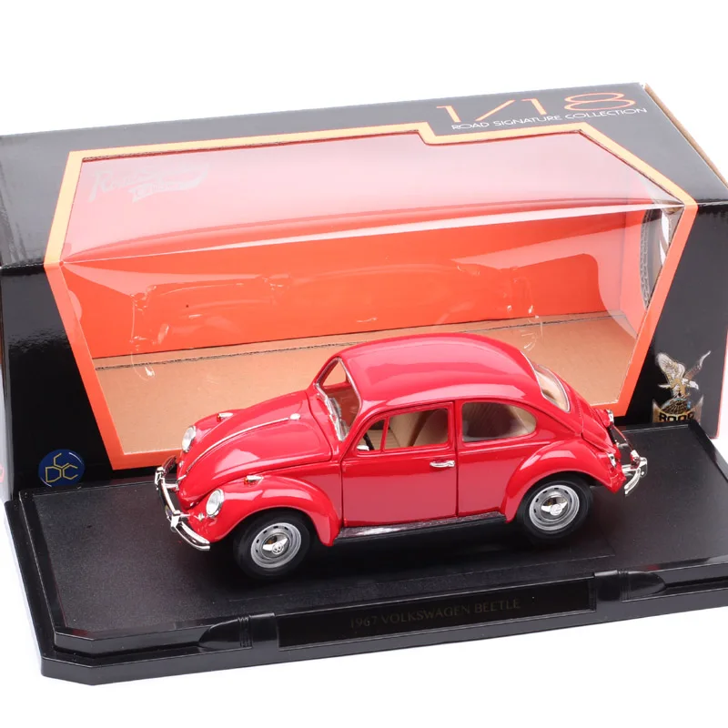 

Road signature 1:18 scale model car old Beetle Diecast mini bug auto Type 1 Vehicle 1967 gift hobby miniatures for children boys