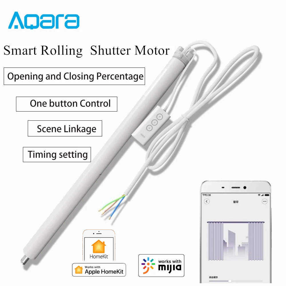 Мотор затвора Aqara ZNGZDJ11LM Zigbee двигатель для занавесок Интеллектуальная настройка Ti