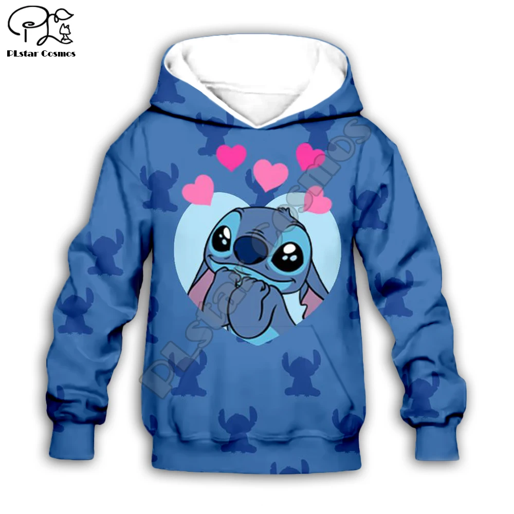 Детская одежда; толстовки с капюшоном в стиле аниме kawaii Lilo Stitch; толстовка для мальчиков с героями мультфильмов; популярная модель-3
