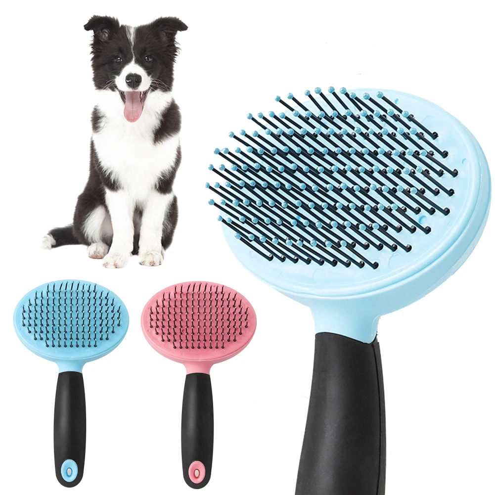 

Pet Hair Removal Comb Self Cleaning Brush Professional Grooming Comb Pet Fur Shedding Dematting Brush Dog Cat Hair Remover