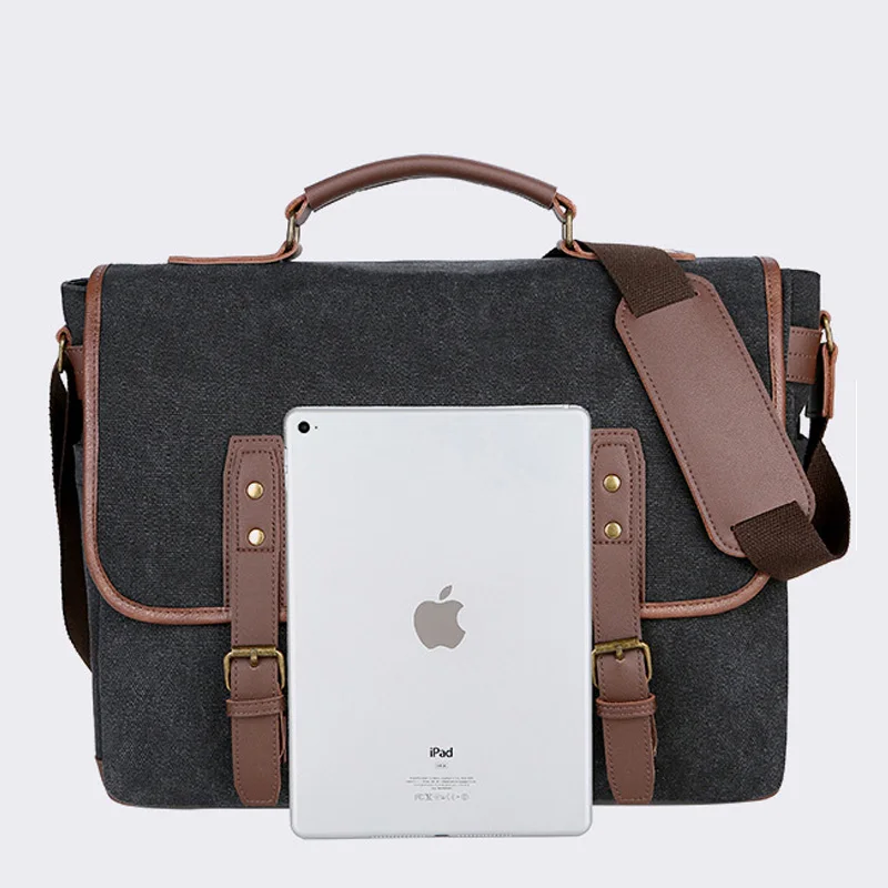

Canvas Shoulder Bags for Men Business Messenger Bags Vintage Style Crossbody Bags Male Multifunction Crossbody Hand Bag