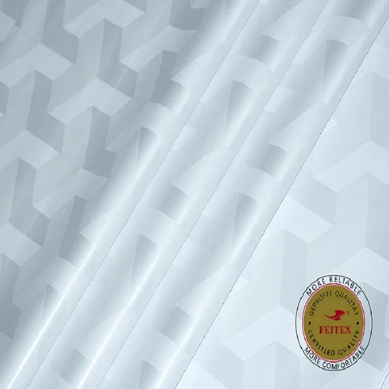 

White Bazin Riche Fabric 5Meters Austria Guinea Brocade Garment Fabric 100%cotton Fabric Hot Selling For Men Clothing