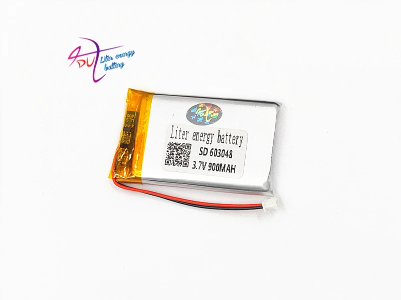 JST 1 5 мм 2pin 603048 партия 10 шт 3 7 V 900mAh LiPo литиевая полимерная аккумуляторная батарея
