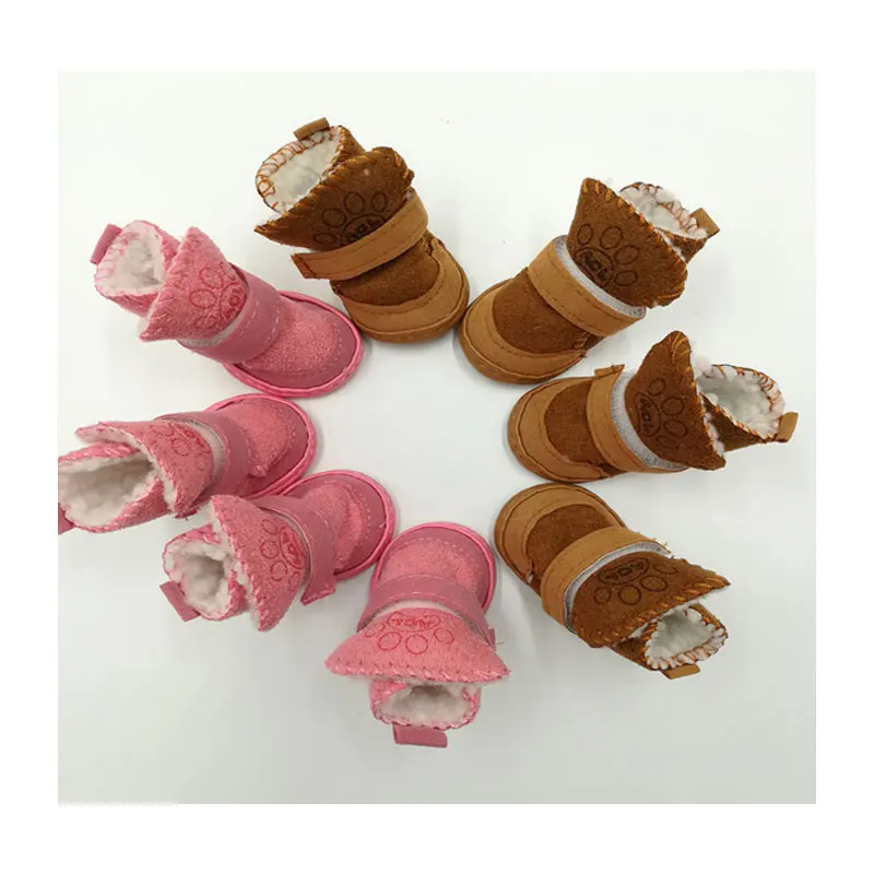

Pet Shoes Snow Boots Cat Dog Warm Shoes Autumn and Winter Teddy Chihuahua Cashmere Cotton Shoes Supplies
