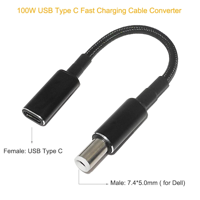 100W Type C Adapter Converter USB-C PD Fast Charging Cable C
