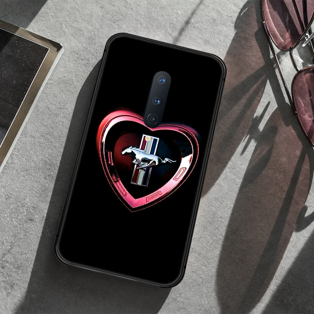 

mustang Sports car Phone Case Cover Hull For 1+ Oneplus 5T 6 6T 7 7T 8 8T Pro black Bumper Soft Hoesjes Fashion Shell Trend