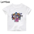 Футболка в стиле Харадзюку с изображением героев фильма Gorillaz, Детская футболка унисекс, крутая забавная футболка с коротким рукавом и принтом, топы, футболки, уличная одежда