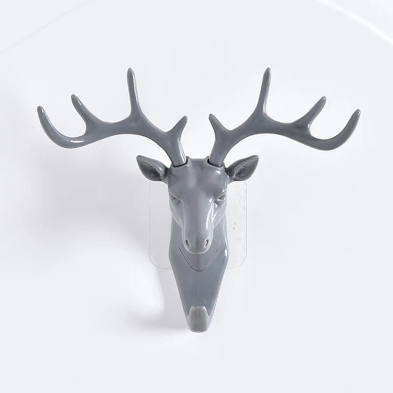 

Antler Wall Decoration Hook Creative Personality Deer Head Wall Hook Traceless Key Hook Decoration Hook