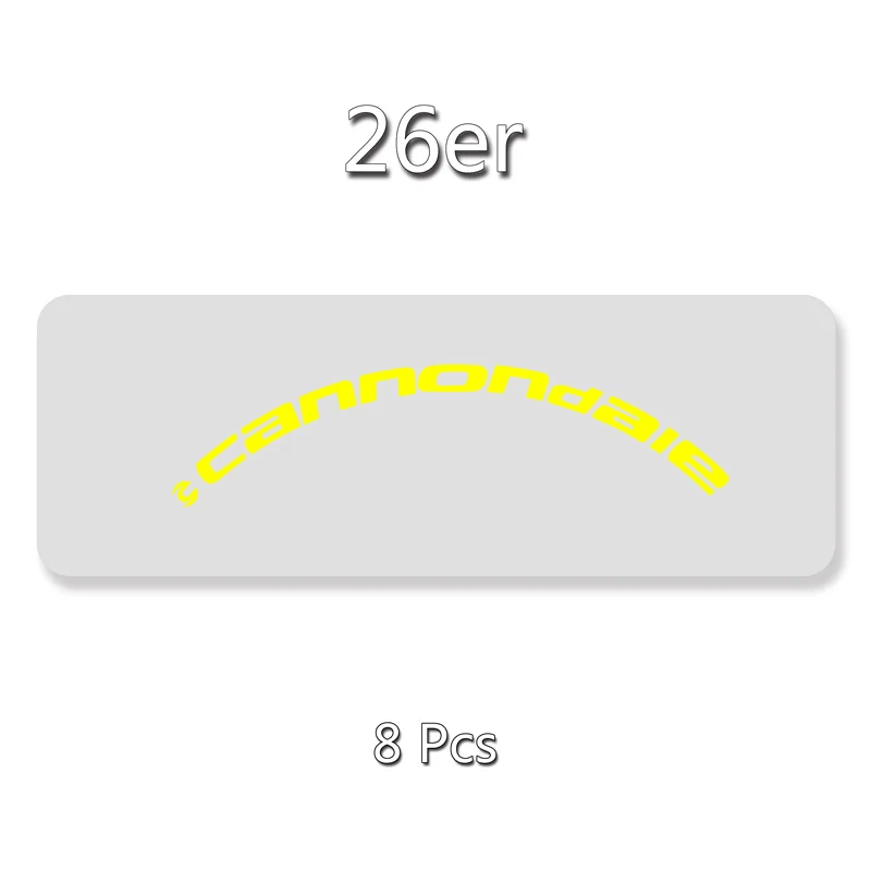 26er Yellow Cannondal MTB обода наклейки/виниловые наклейки на велосипед велосипедное колесо наклейка для 26er 27,5 er 29er велосипед обода протектор - Цвет: 26er Yellow