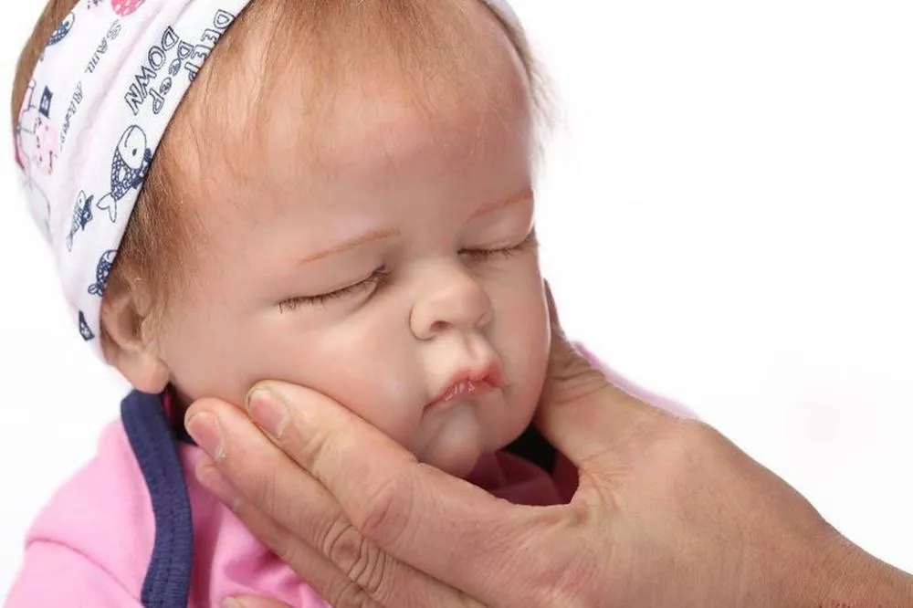 Живой мягкий твердый силиконовый Reborn Girl Baby реалистичный 21 ''Новорожденный Bebe кукла подарок Reborn Baby