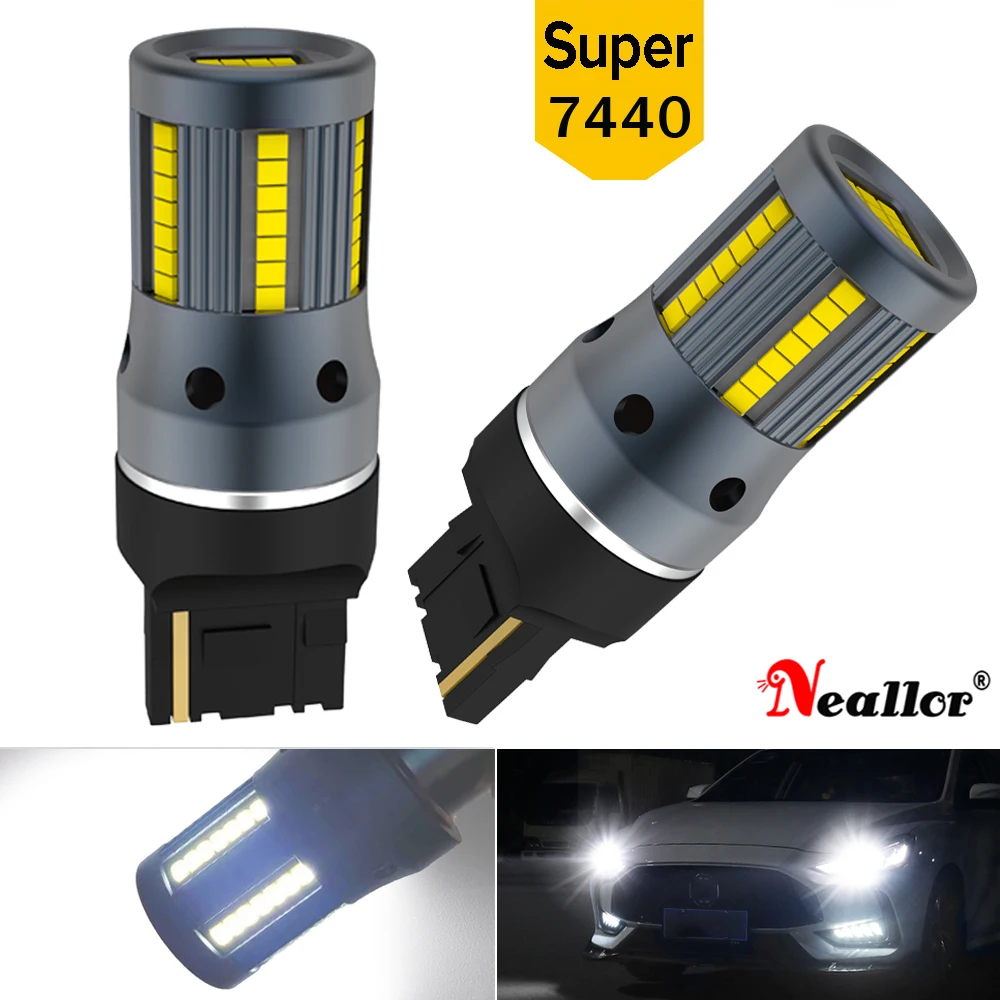 

2X 7440 P21W 1156 BA15S BAU15S T20 W21W PY21W LED Turn Signal Light For BMW E60 E90 Passat Golf 5 Touran Jetta MK6 Audi Volvo