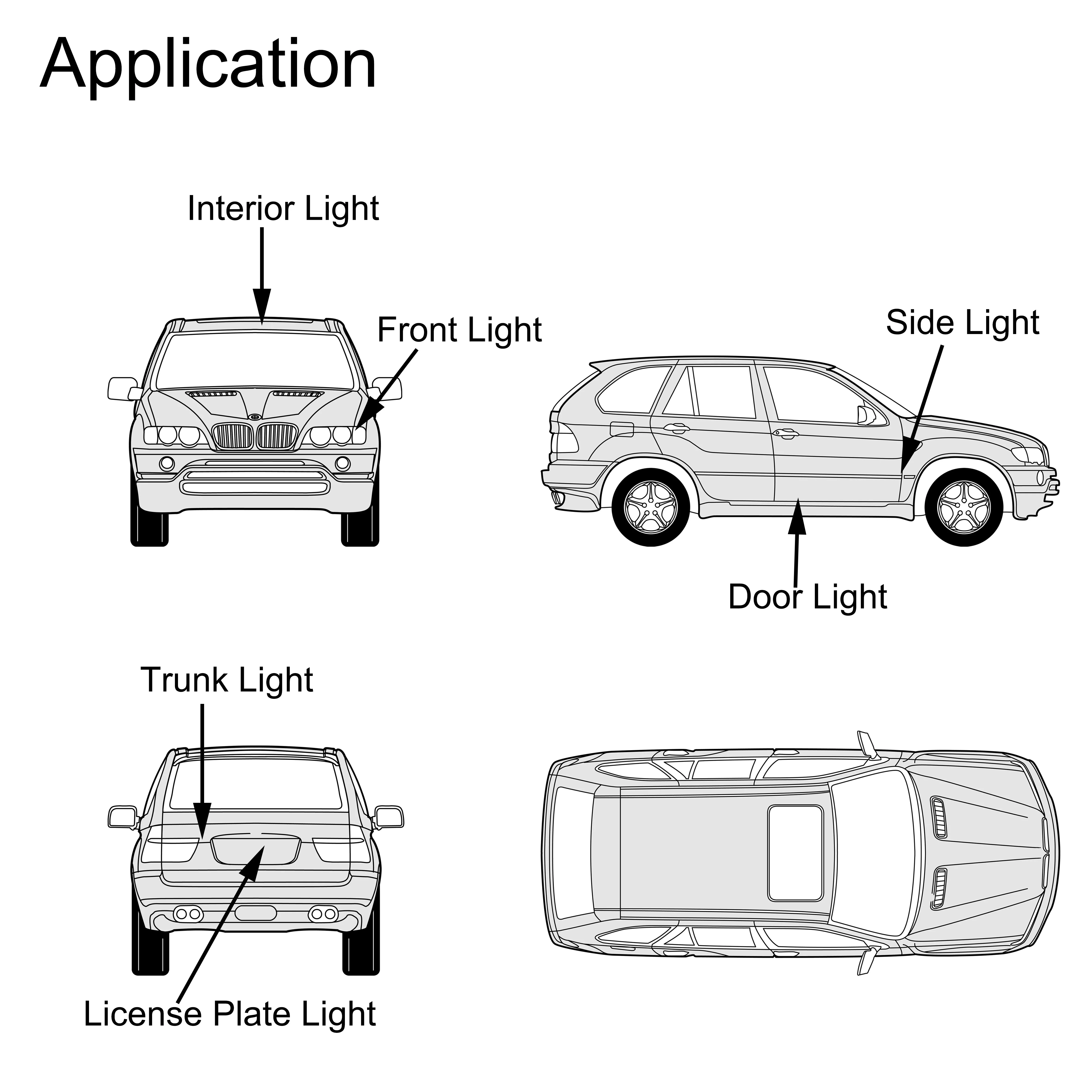 

AGLINT 2pcs T10 CANBUS LED 168 192 Interior Lighting C5W Used for Reading Dome Map Trunk Door Side Lights White 6000k12V