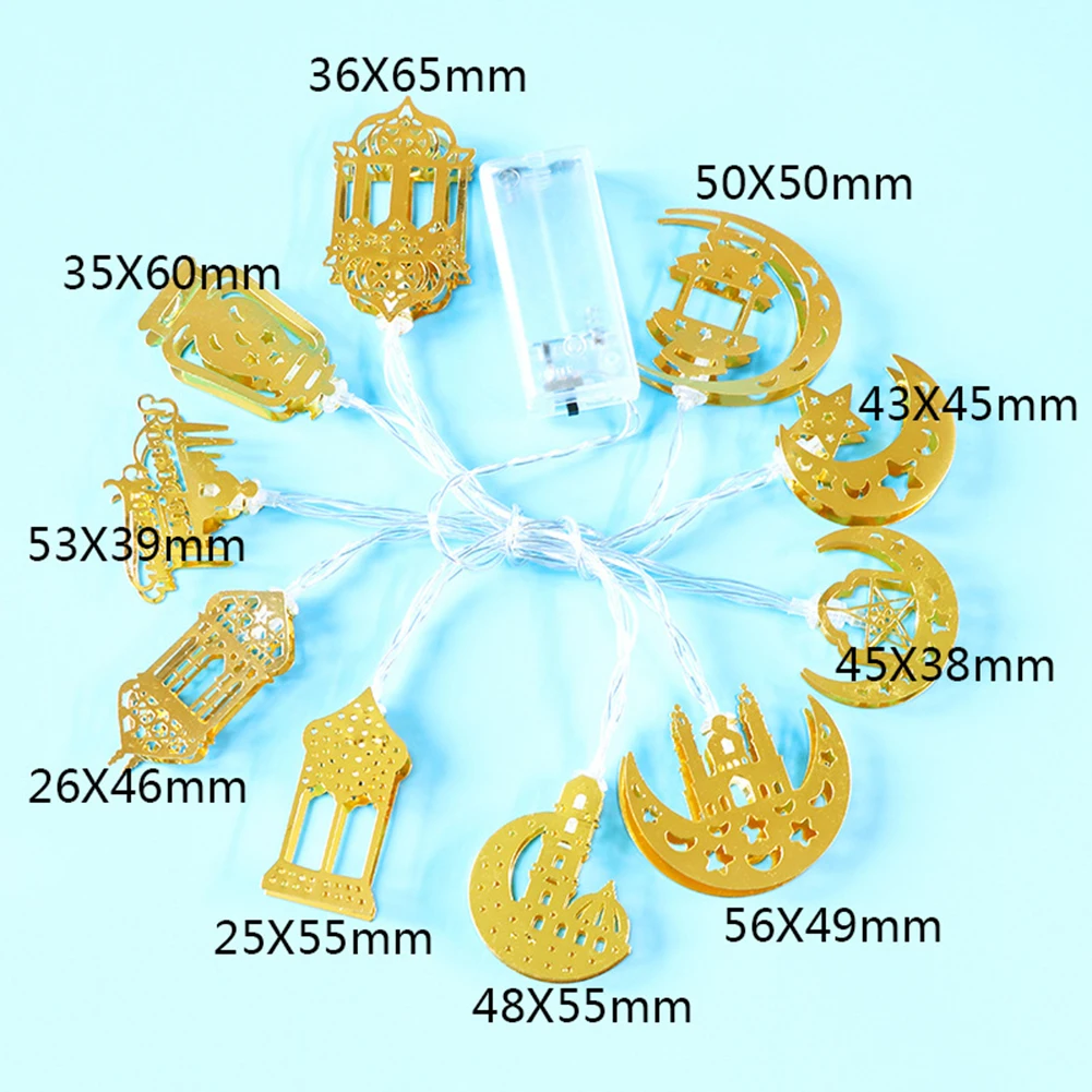 

Ramadan Decorations Moon Star Led String Lights EID Mubarak Decor For Home Islam Muslim Event Party Supplies Eid al-Fitr Decor