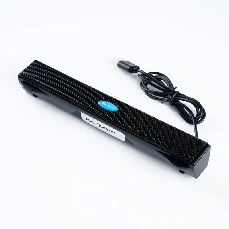 

3.5mm computer long bar stereo speaker mini USB plug and play notebook subwoofer convenient and fast mobile external player