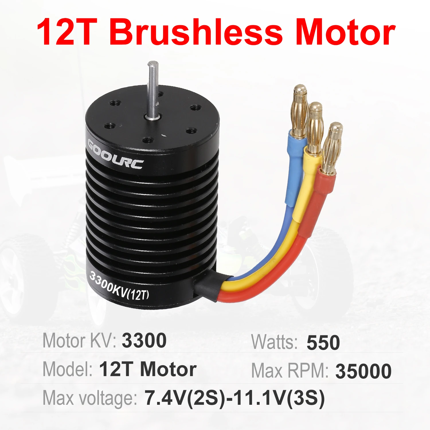GoolRC 12T/13T Мотор 3650 3300KV/3000KV бесщеточный мотор 60A ESC электронный регулятор скорости 5 8