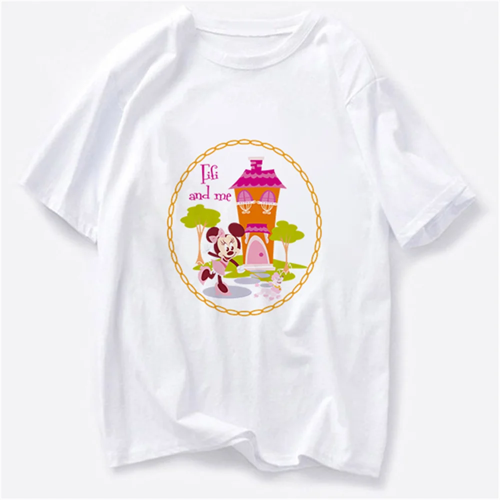 

Disney Tshirt Minnie Mouse Tee Shirt Cartoon Women Casual White O-neck Graphic Summer Top Fashion Harajuku Tees Dropship