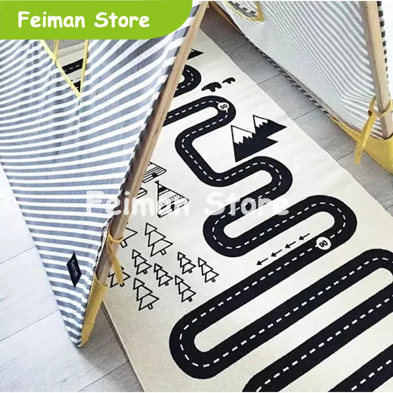 70X180 см домашние Приключения головоломки детские игры мат коврик для ползания