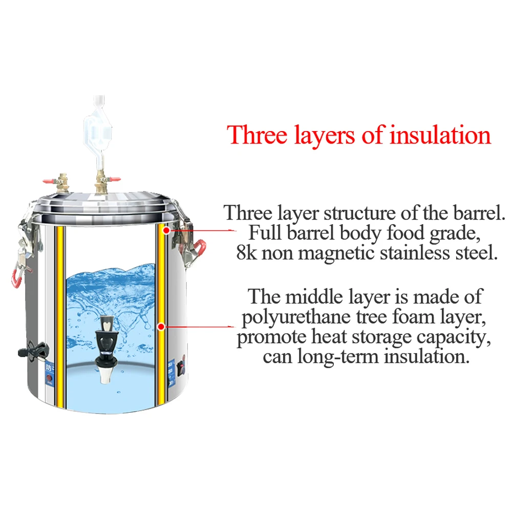 New Home 23L 36L 45L Distiller Moonshine Still 304 Stainless Steel Boiler White Spirits Pure Water Alcohol Oil Wine Brewing Kit