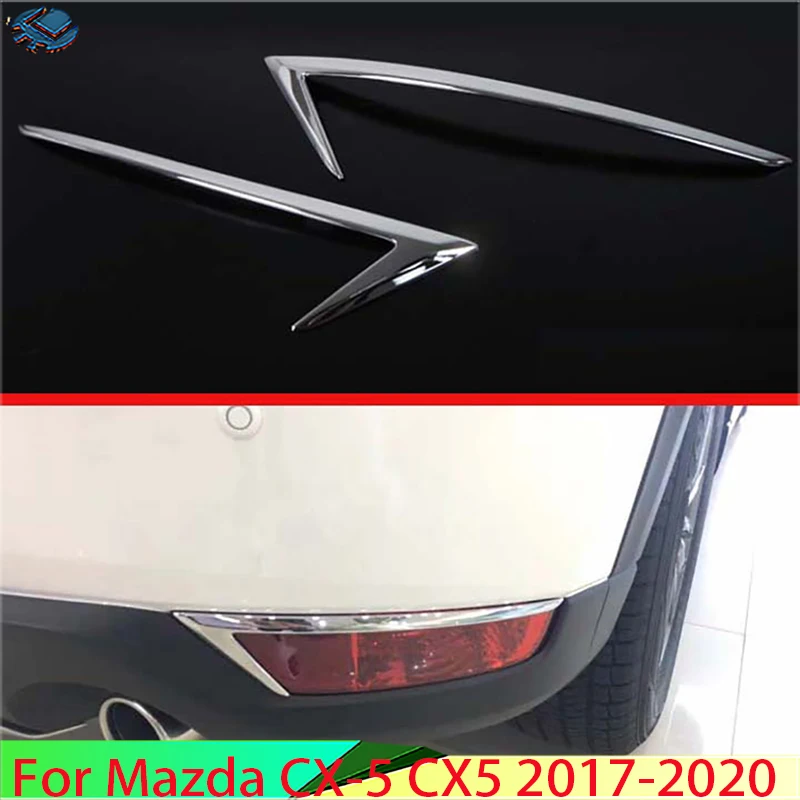 For Mazda CX-5 CX5 2017-2020 Car Accessories ABS Chrome Rear Reflector Fog Light Lamp Trim Bezel Styling Garnish 2018 2019 | Автомобили и