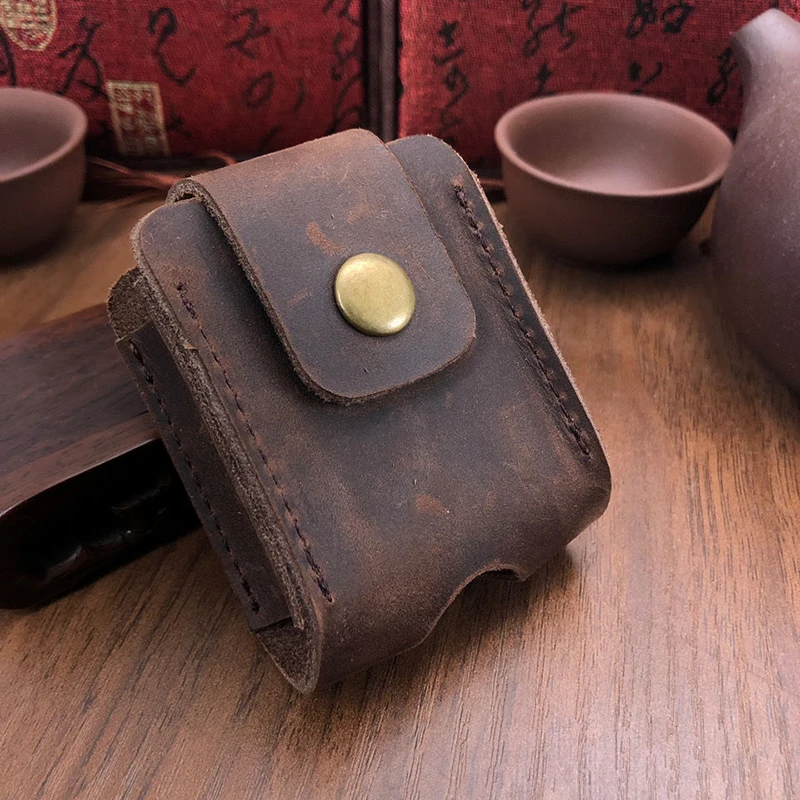 Чехол для зажигалки из натуральной кожи, мужской держатель для зажигалки, Карманный чехол для зажигалки Zippo, чехол для большой керосиновой зажигалки YJ647