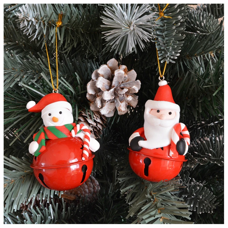 Jingle Bells 6pcs Рождественская елка украшения Висячие аксессуары для дома цвет ключ