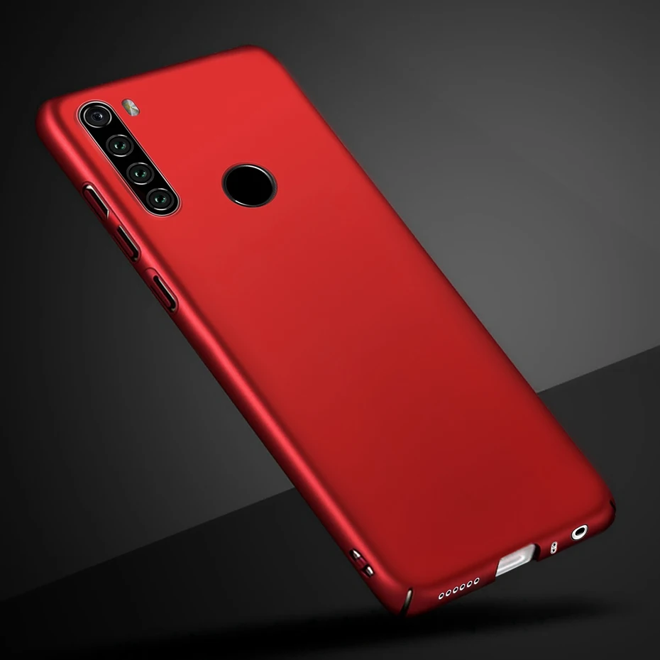 Red Для Xiaomi Redmi Примечание 8 чехол матовый Жесткий Пластик чехол для Xiaomi Redmi note 8 8t 8 pro на заднюю панель телефона чехол, Fundas Coque бампер - Цвет: Red