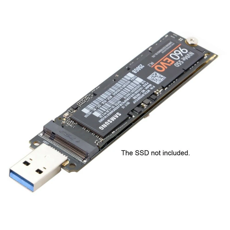 M.2 Nvme Ssd к Usb адаптеру, M.2 Ssd к карте типа a, высокая производительность 10 Гбит/с Usb 3,1 Gen 2 мостовой чип, использовать в качестве портативного Ssd, Usb