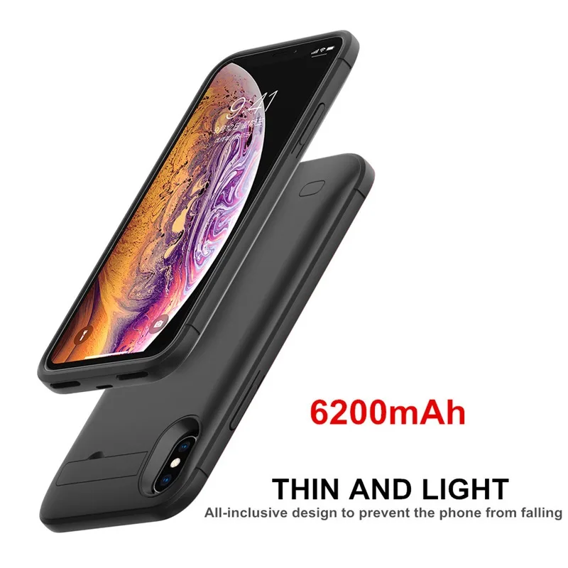 6200 мАч Расширенный телефон батарея мощность чехол для iPhone xs/xr внешний