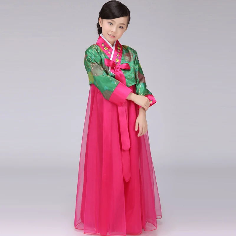 Детские костюмы ханбок для девочек корейские танцевальные выступлений Dae Jang Geum |