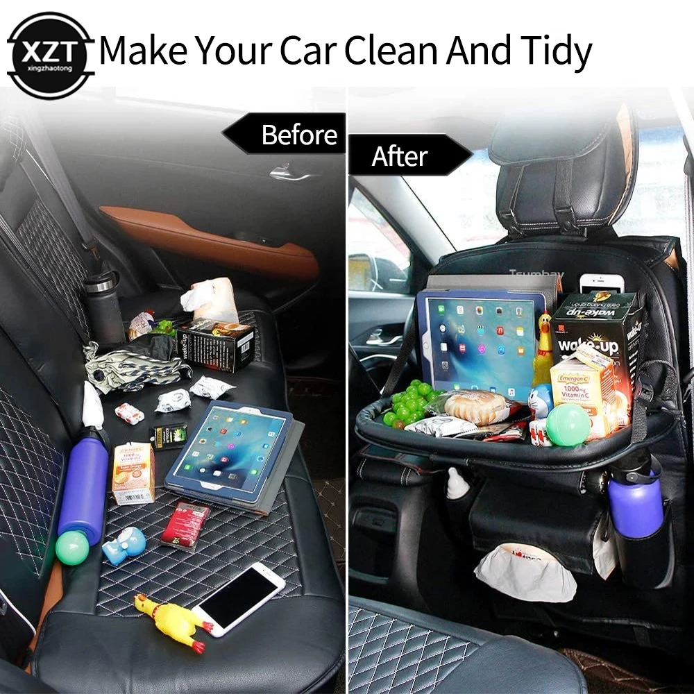 Органайзер на спинку сиденья автомобиля сумка для хранения складная обеденная