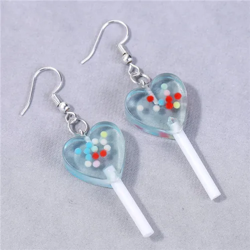 blue 1 пара, женские серьги, полимерные, ремесло, конфеты, леденец, bff, дружба, Висячие серьги для женщин, детей, ювелирные изделия - Окраска металла: blue