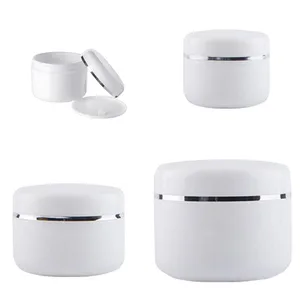 5 шт. Пластик пустой макияж банку, 20 г, 30 г, 50 г, 100 г 250 многоразового образец бутылки для крем-лосьон для лица косметический контейнер, белый цвет