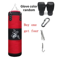 fighter boxing kit punching bag 60cm 120cm fitness heavy bag bundle martial art muay thai equipment training set gloves hook