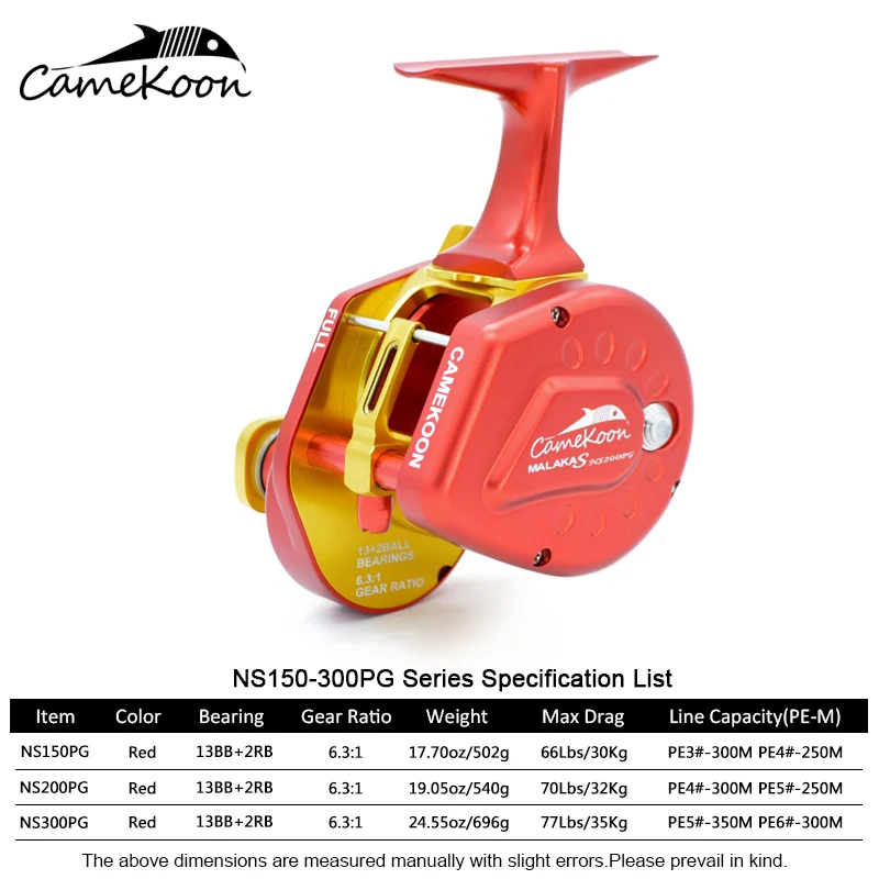 CAMEKOON MALAKAS Series Underhead Reel 35KG Carbon Fibre Drag Lever Drag Saltwater Jigging Fishing Reel Big Game Reel