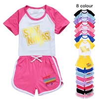 new summer spy ninjas graphic toddler t shirt and shorts casual sports suit children clothing baby boys girls tops sets for kids