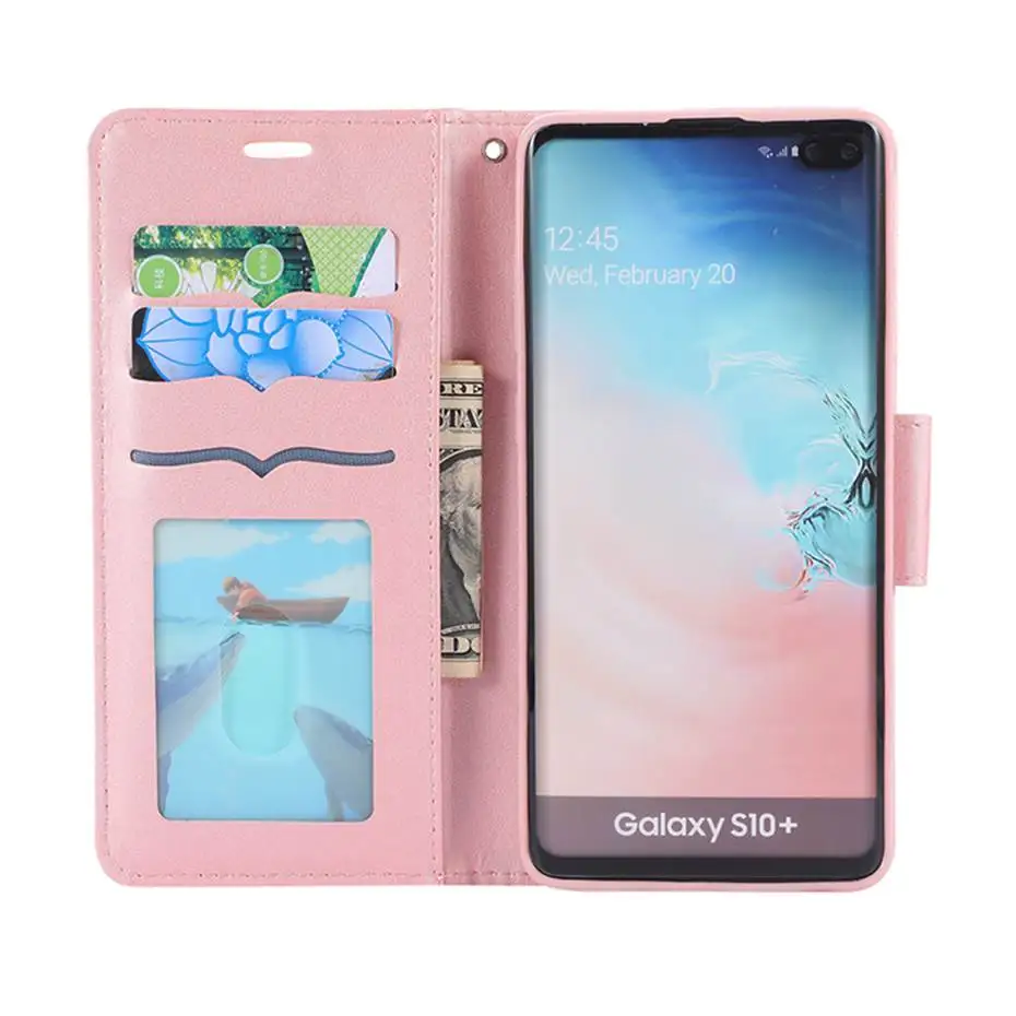 Кожаный чехол с откидной крышкой для samsung Galaxy S10 E S9 J4 J6 A7 A6 плюс A10 A20 E A30 A40 A50 A70 милый кошелек с котами чехол для телефона