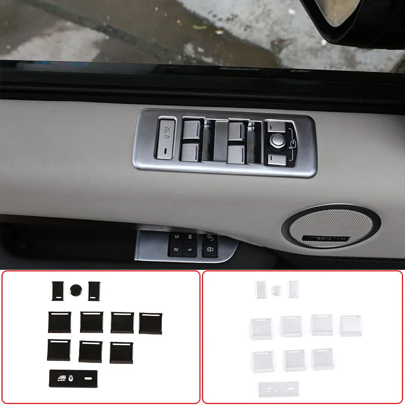 

For Land Rover Discovery 5/Range Rover Sport Vogue Velar Evoque Door Glass Lift Button Decorative Stickers Car Accessories
