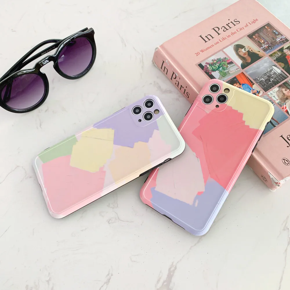 Модные Сращенные чехлы для телефонов iphone 7 8 Plus 11 Pro XR XS Max X Защита объектива камеры