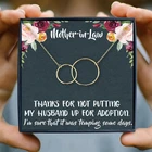 Ожерелье-чокер женское с двумя соединенными кольцами, чокер без ограничений для всей семьи, хороший подарок на день рождения матери