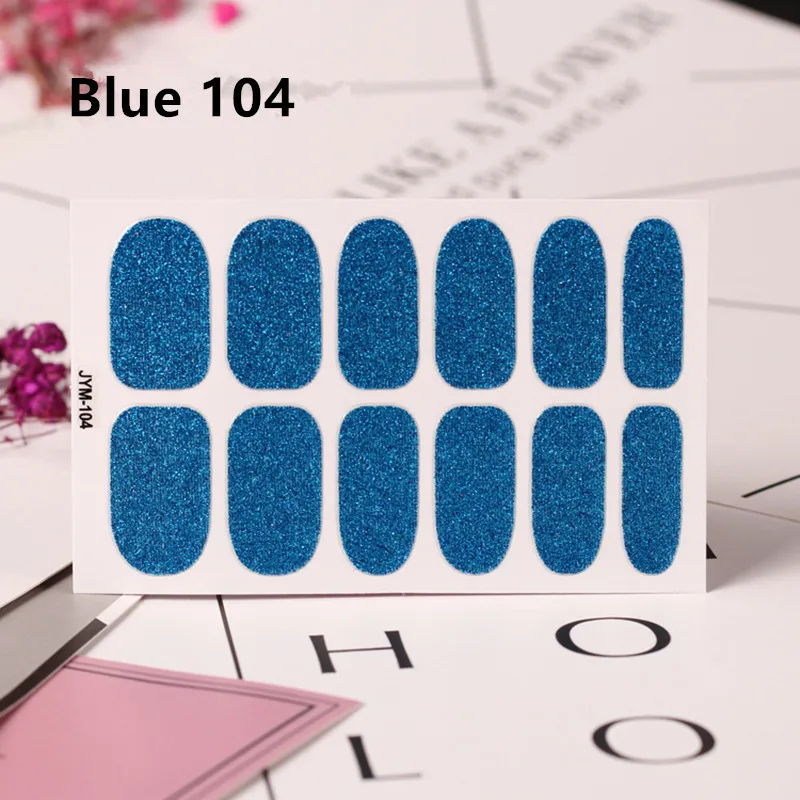 nail sticker blue 1 лист полное покрытие носок дизайн ногтей Блеск Toenail стикер сверкающие наклейки ступни темно-розовый сексуальный Летний стиль Маникюр Прямая поставка - Цвет: nail sticker blue