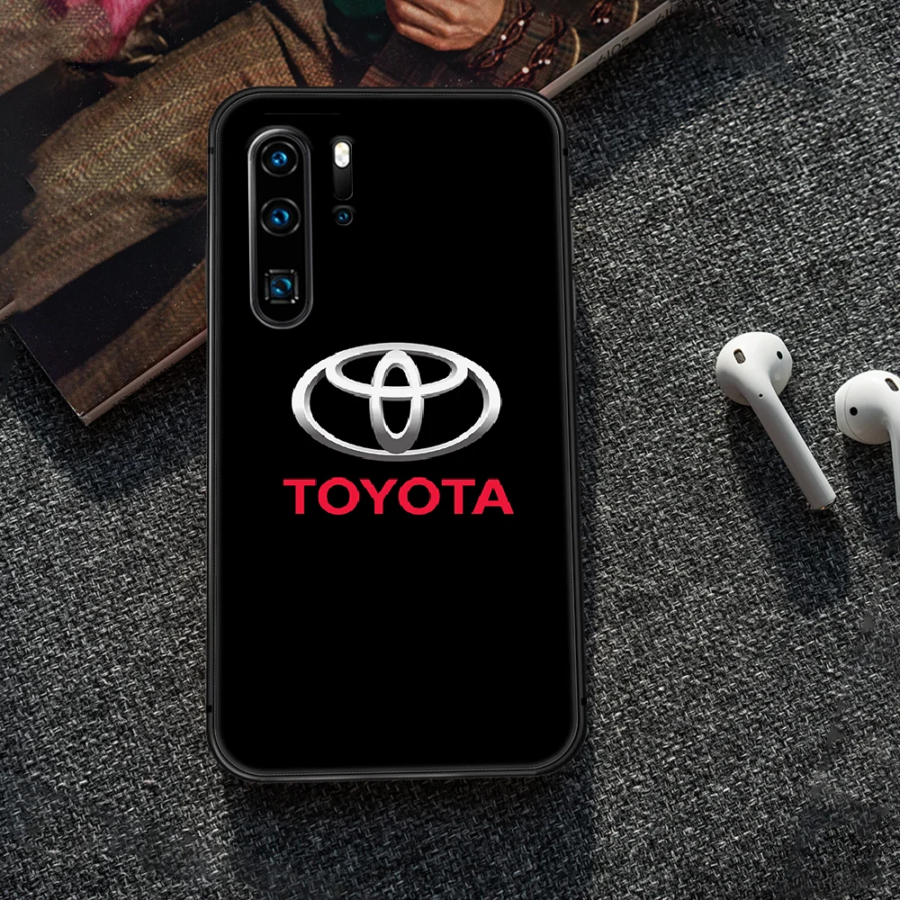 

Toyota car logo Phone Case Cover Hull For Huawei P8 P9 P10 P20 P30 P40 Lite Pro Plus smart Z 2019 black funda pretty hoesjes