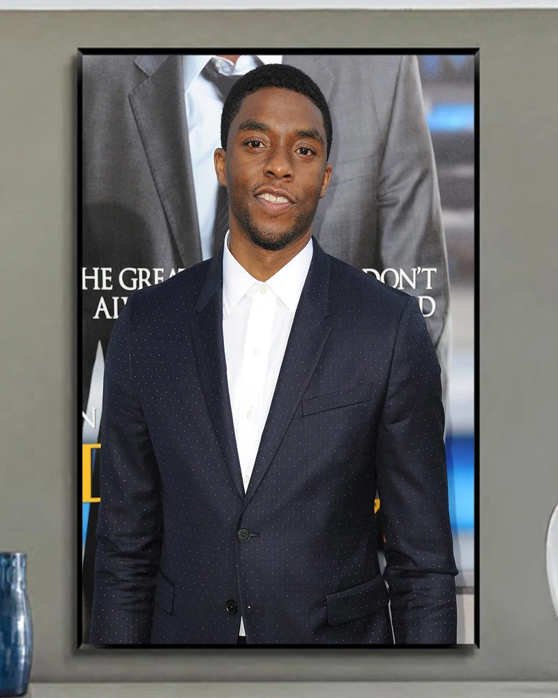 Чедвик Boseman 3 известного актера кинозвезда шелковой ткани настенный