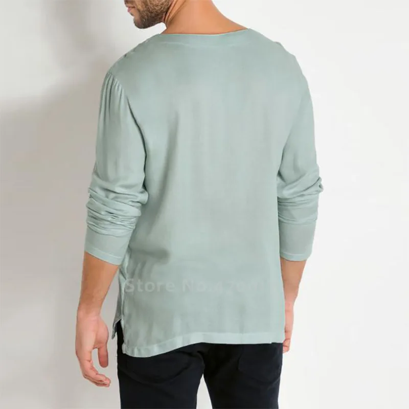 Мужская футболка в стиле ретро с V-образным вырезом |