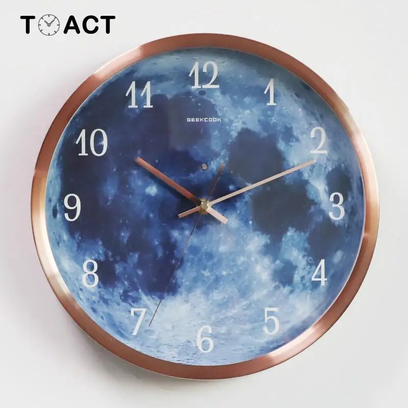 Светящиеся Настенные часы в современном стиле тихие светодиодные светящиеся