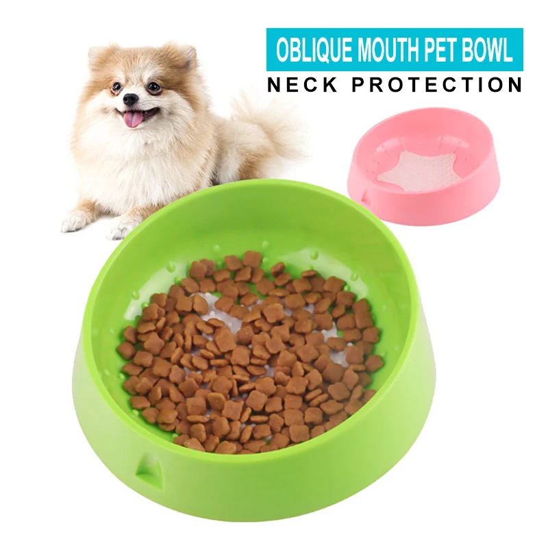 

Oblique Mouth Cat Dog Bowl Protection Cervica Vertebra Tongue Cleaning Pets Food Bowls Non-toxic Dogs Feeding Food Water Dishs
