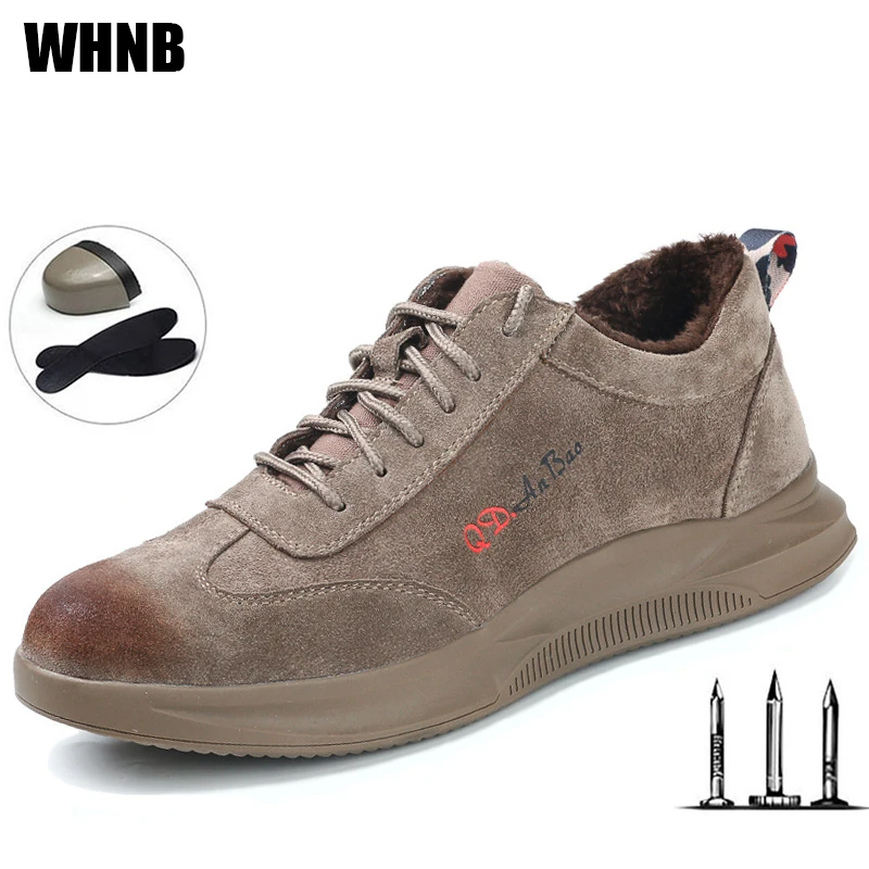 

Steel Toe Safety Work Shoes Men Women Puncture-proof Boots Indestructible Shoes Lightweight Breathable Sneakers Women Size 36-46