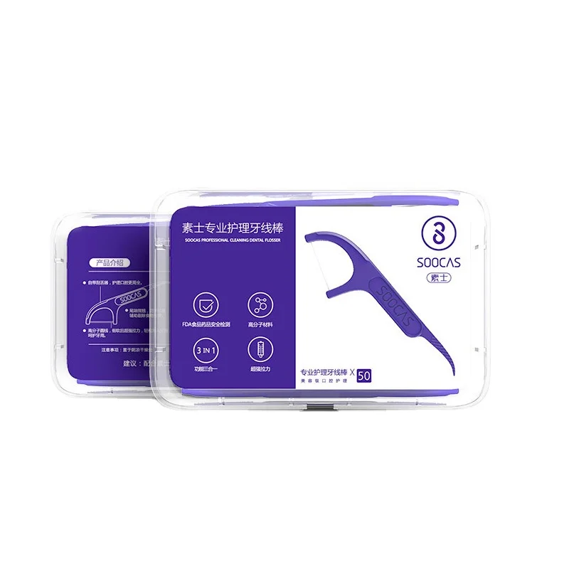 50pcs/box Youpin Soocare Daily Tooth Cleaning Professional Dental Floss Testing Food Grade | Электроника