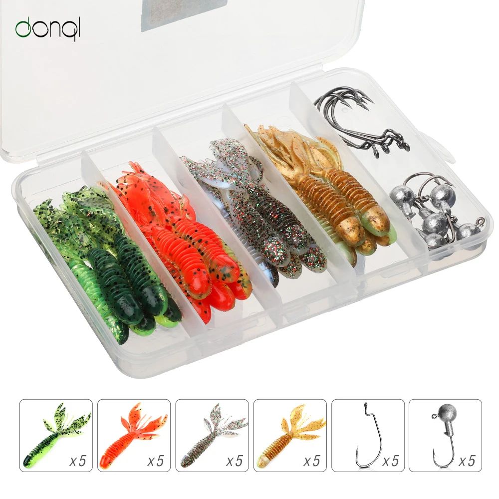 DONQL 20 шт дергающаяся мягкие блесны для рыбалки искусственные резиновая червь